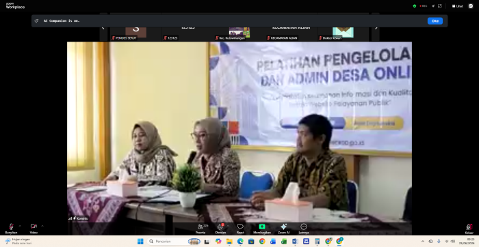 Pelatihan Pengelola TIK dan Admin Desa Online 02